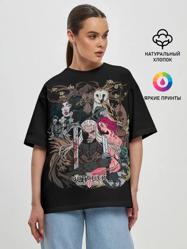 Женская футболка оверсайз