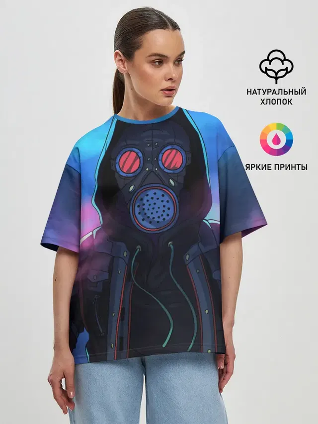 Женская футболка оверсайз