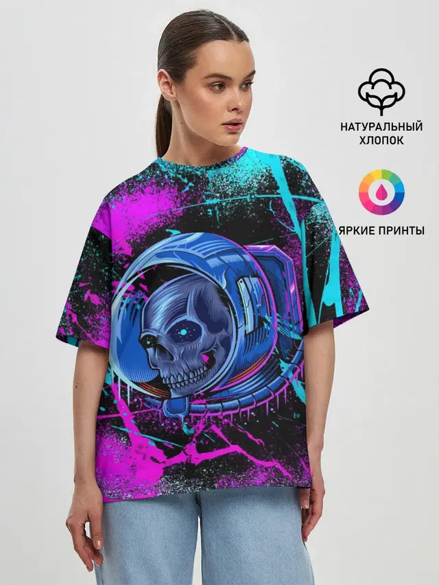 Женская футболка оверсайз