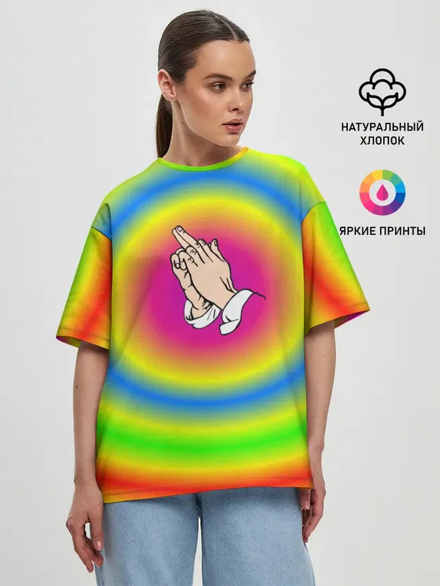 Женская футболка оверсайз