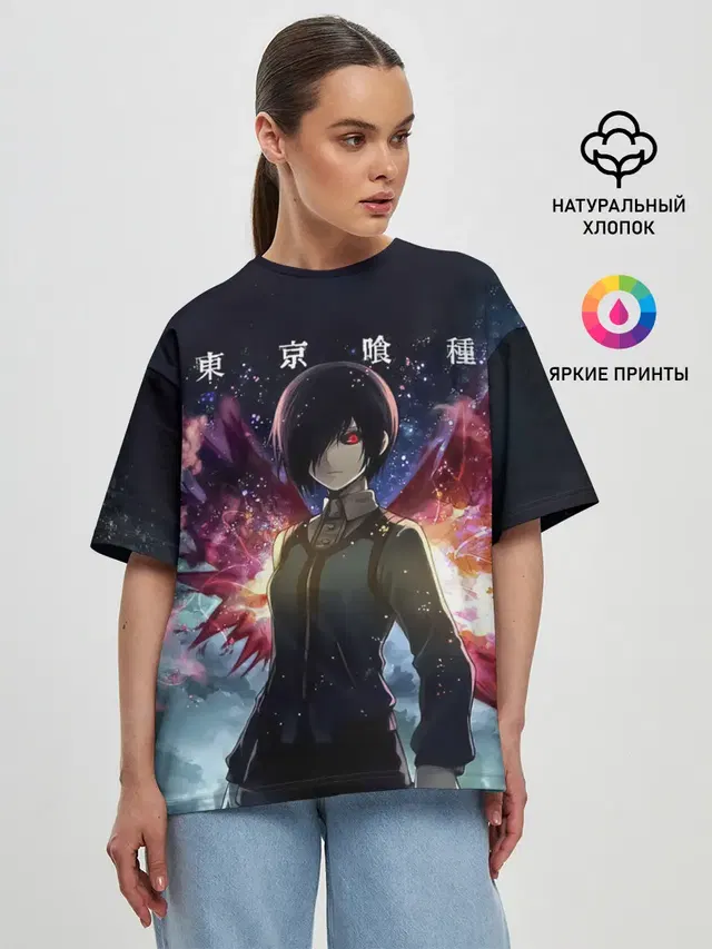 Женская футболка оверсайз