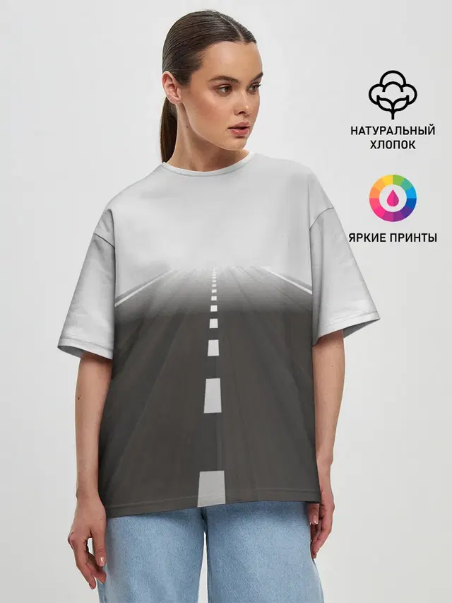 Женская футболка оверсайз
