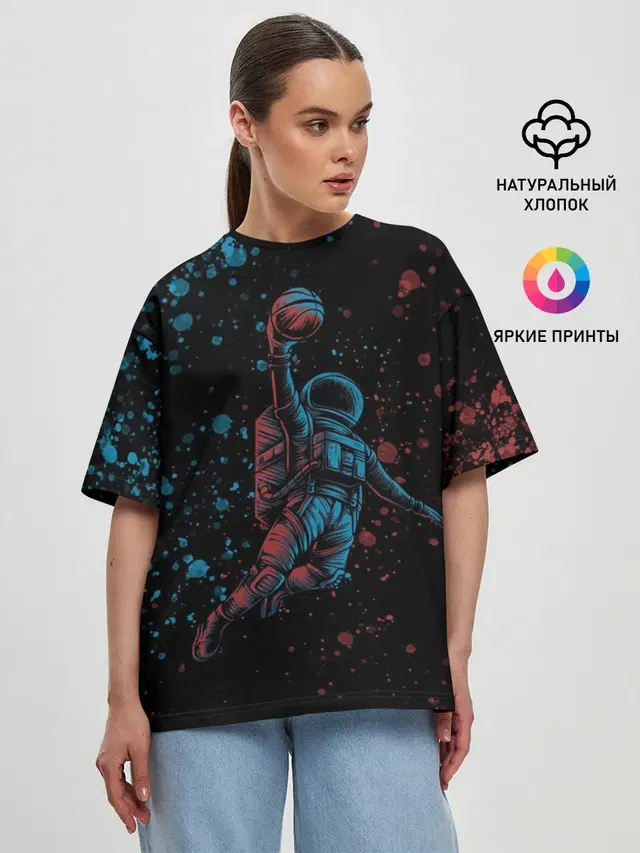 Женская футболка оверсайз
