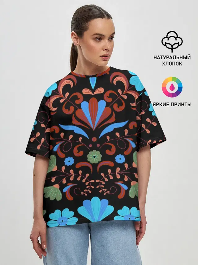 Женская футболка оверсайз