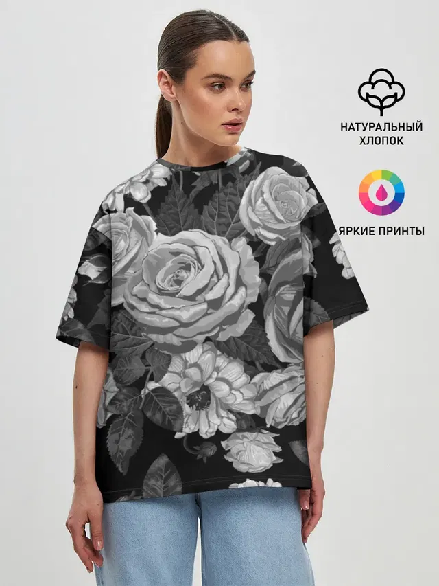 Женская футболка оверсайз