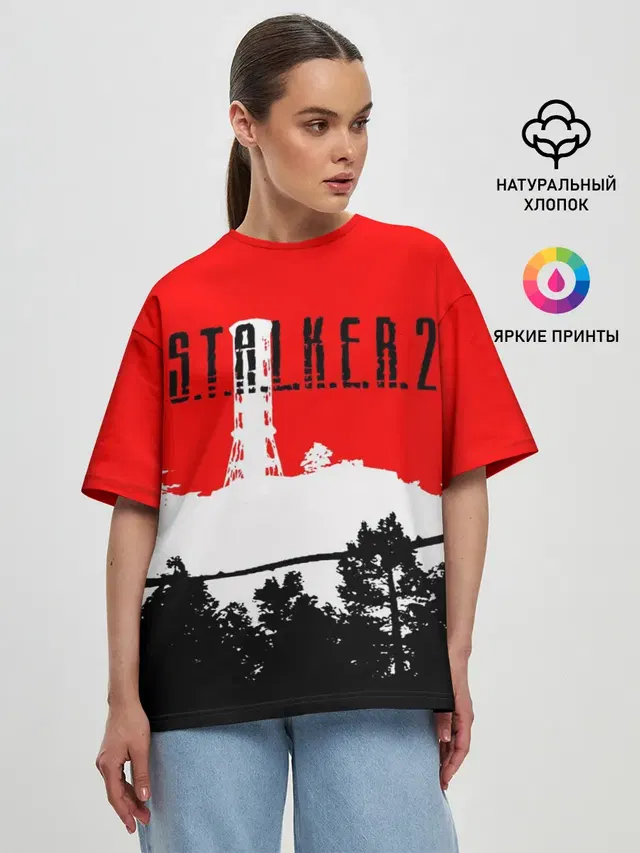 Женская футболка оверсайз