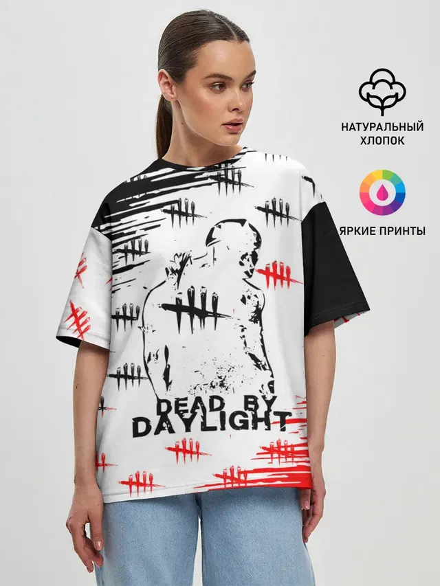 Женская футболка оверсайз с принтом «Dead by Daylight»
