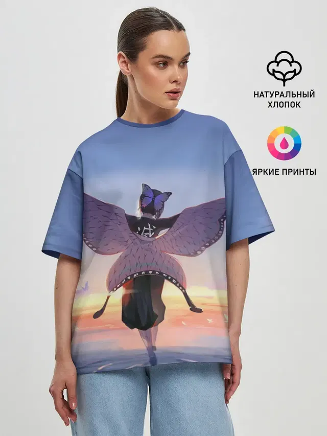 Женская футболка оверсайз