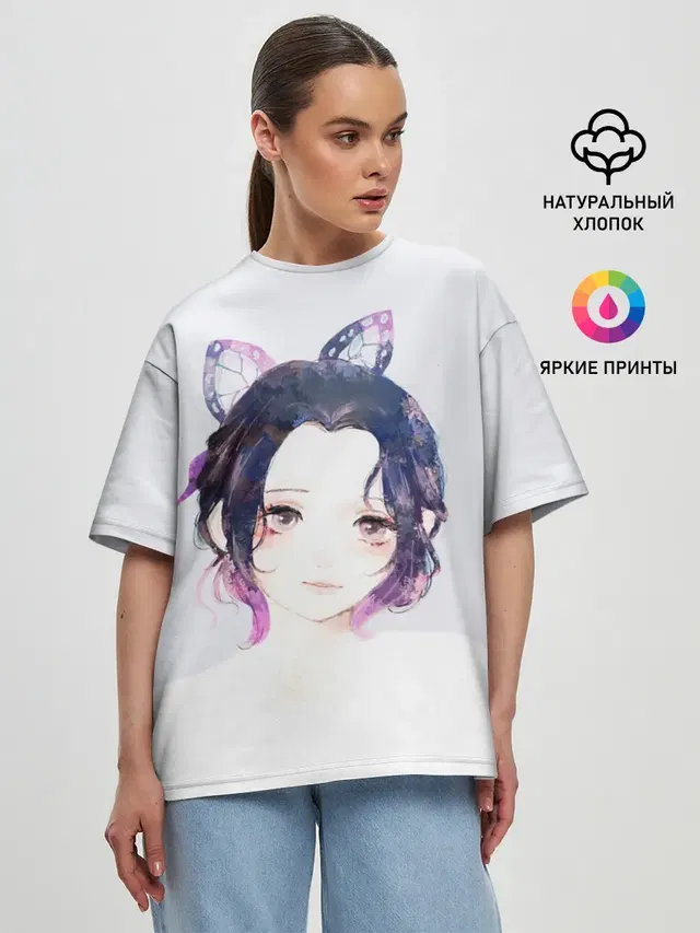 Женская футболка оверсайз