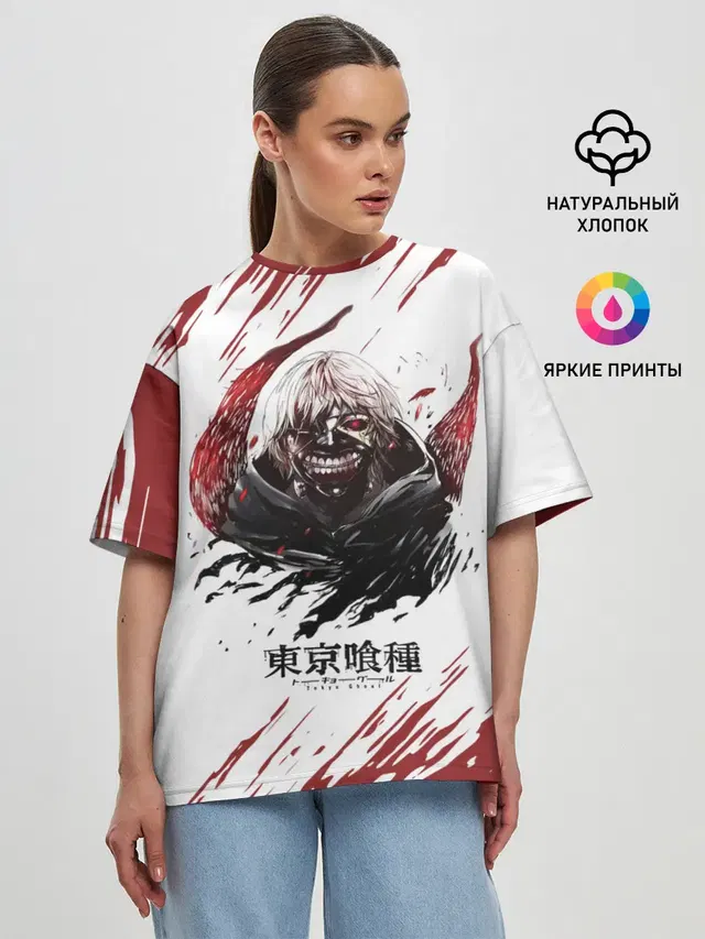 Женская футболка оверсайз