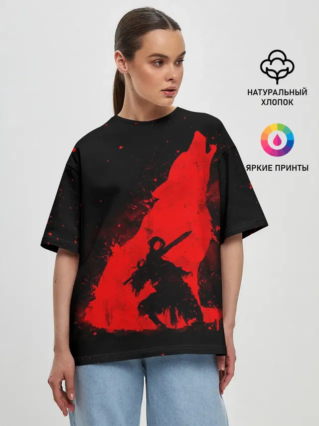 Женская футболка оверсайз