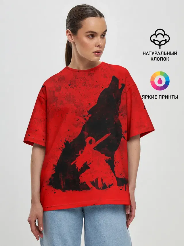 Женская футболка оверсайз