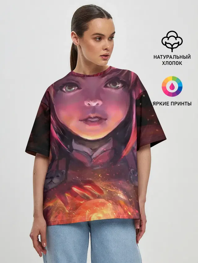 Женская футболка оверсайз