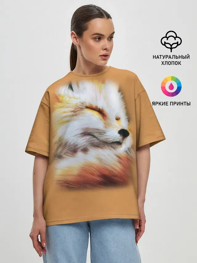 Женская футболка оверсайз
