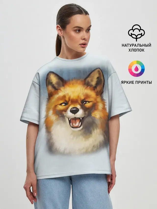 Женская футболка оверсайз