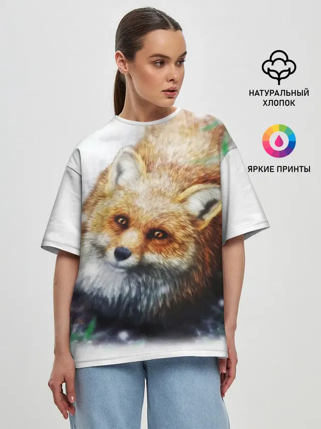 Женская футболка оверсайз