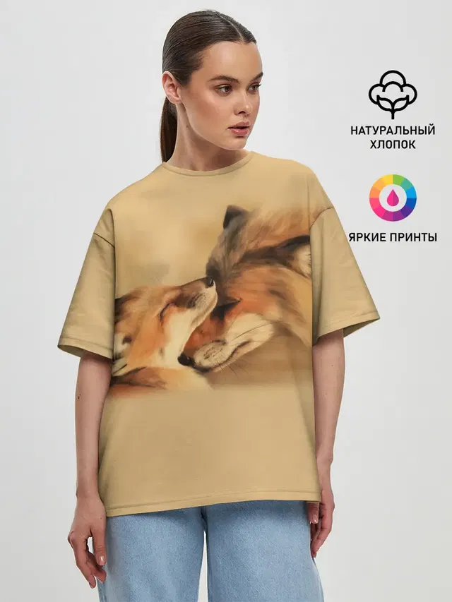 Женская футболка оверсайз