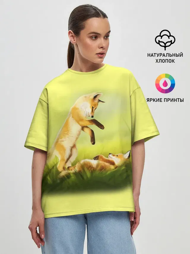 Женская футболка оверсайз