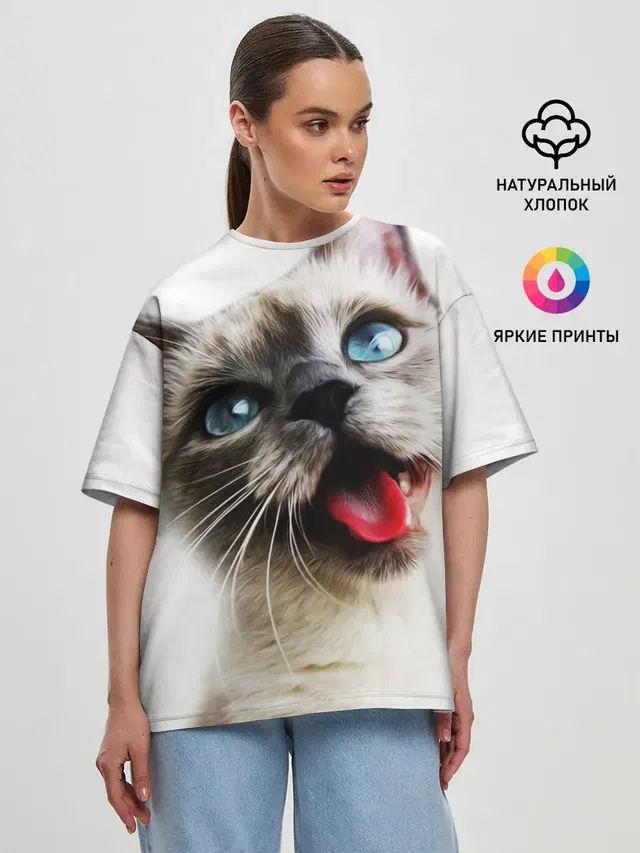 Женская футболка оверсайз