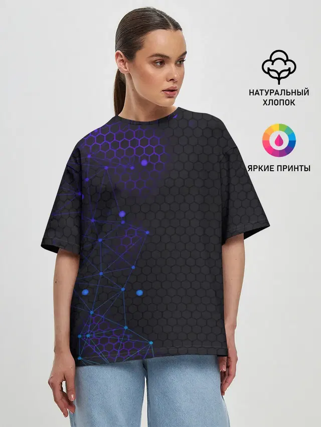 Женская футболка оверсайз