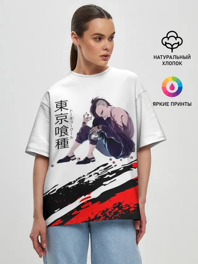 Женская футболка оверсайз