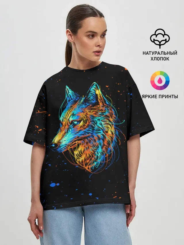 Женская футболка оверсайз