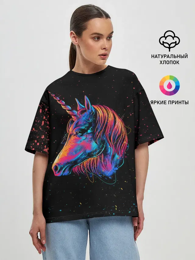 Женская футболка оверсайз