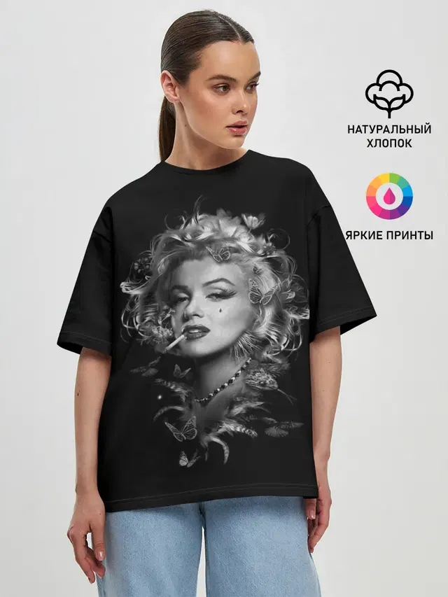 Женская футболка оверсайз