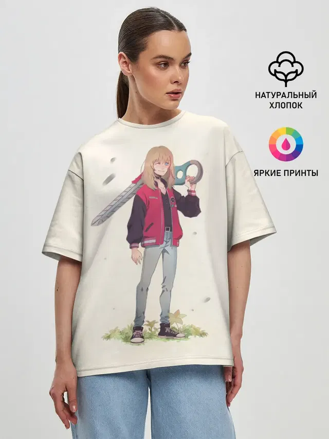 Женская футболка оверсайз