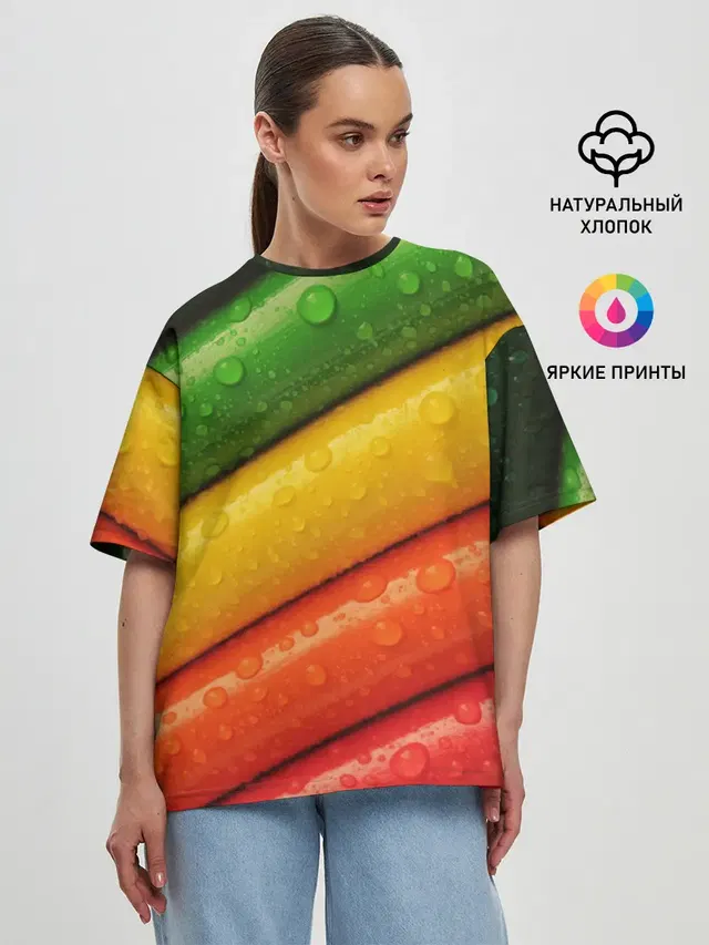 Женская футболка оверсайз