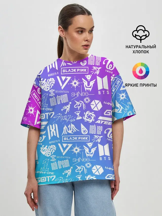 Женская футболка оверсайз