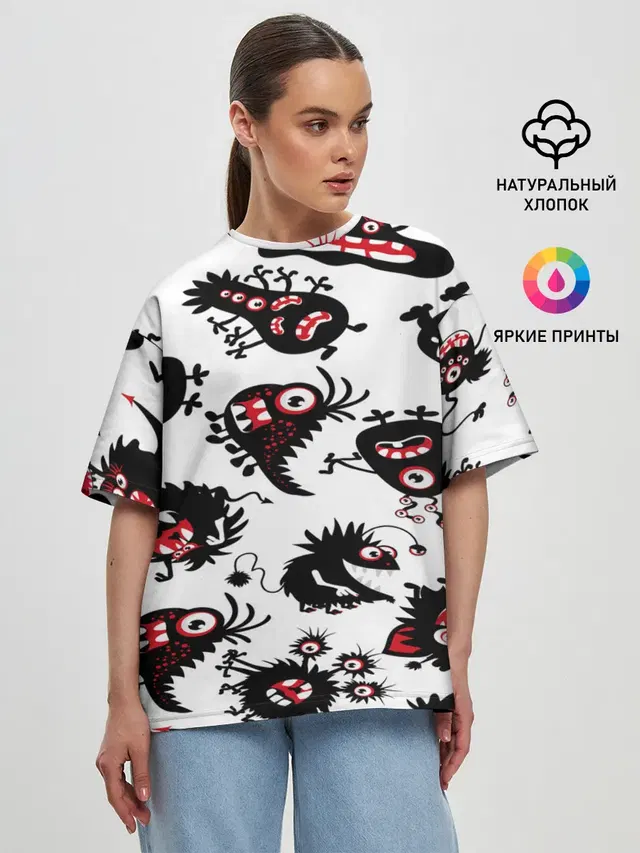 Женская футболка оверсайз