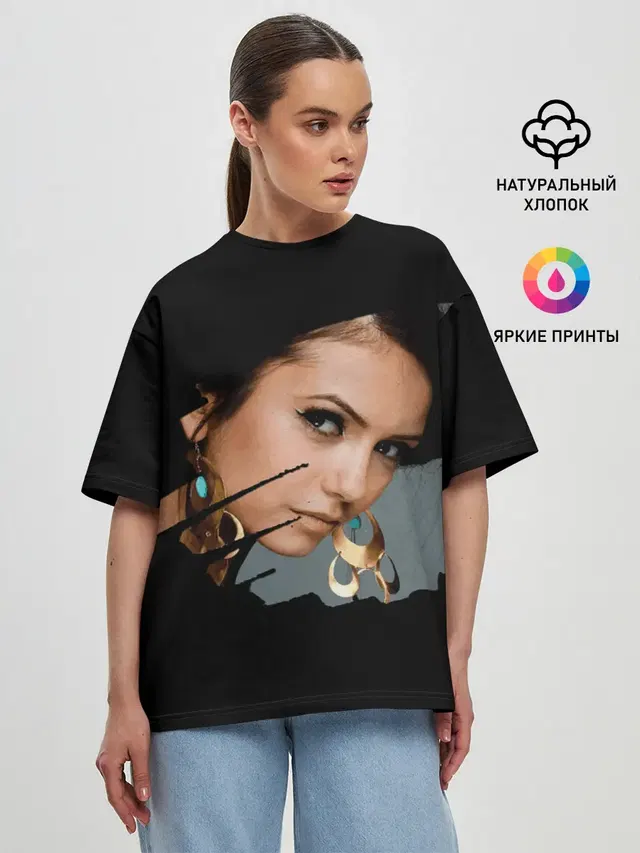 Женская футболка оверсайз