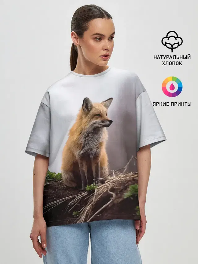 Женская футболка оверсайз