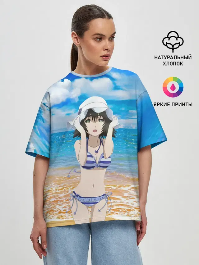 Женская футболка оверсайз