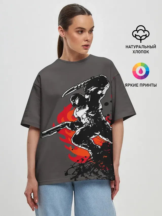 Женская футболка оверсайз
