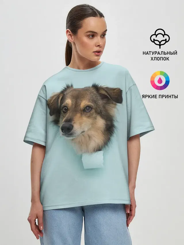 Женская футболка оверсайз