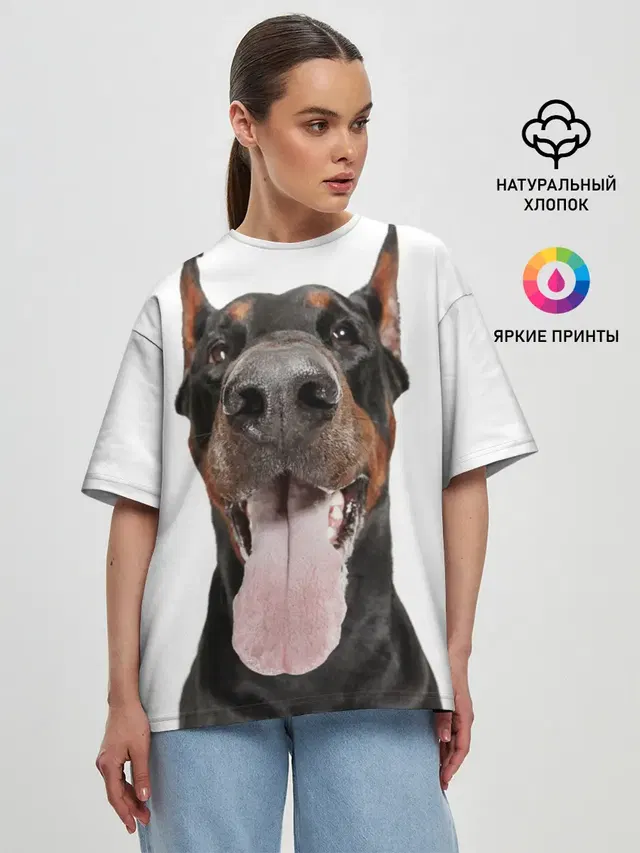 Женская футболка оверсайз
