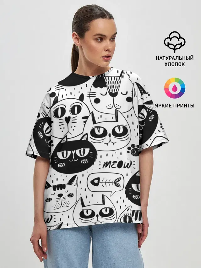 Женская футболка оверсайз
