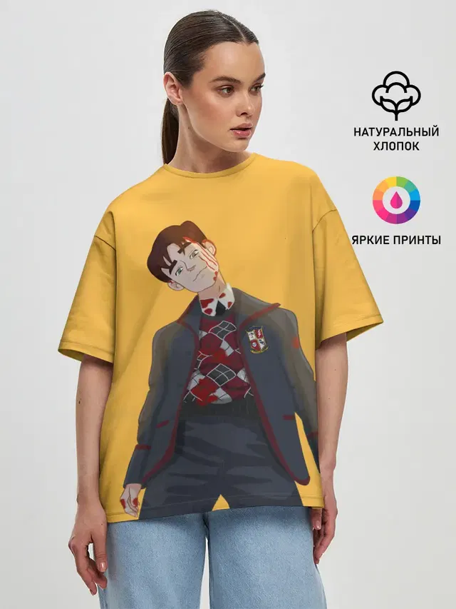 Женская футболка оверсайз