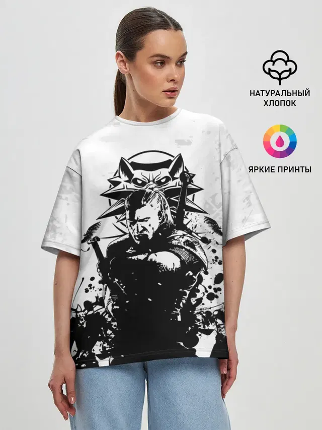 Женская футболка оверсайз