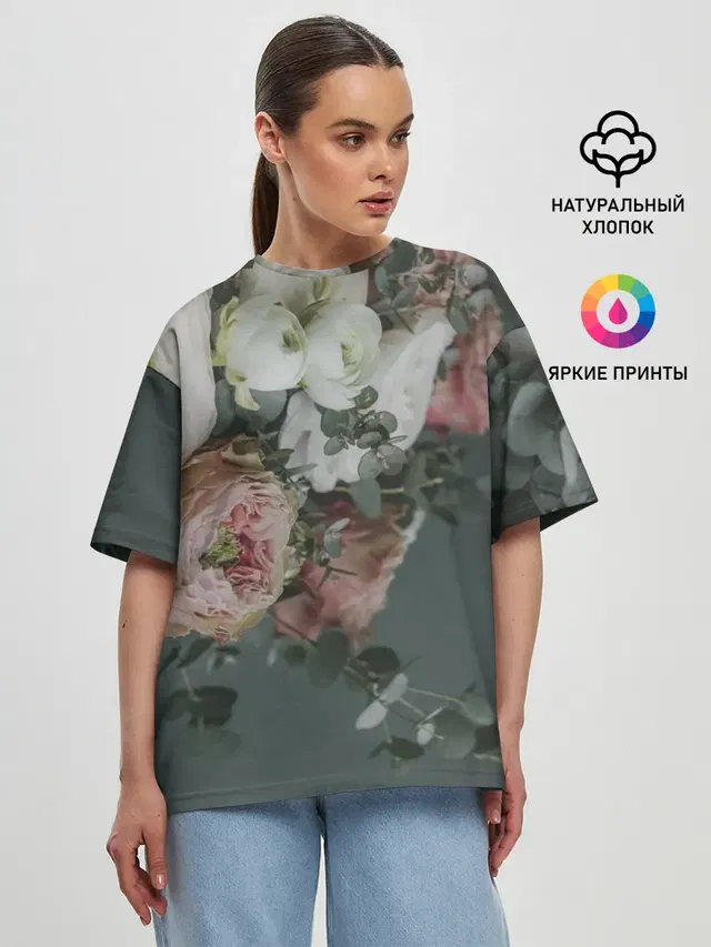 Женская футболка оверсайз