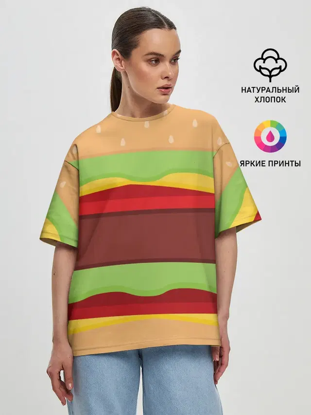 Женская футболка оверсайз