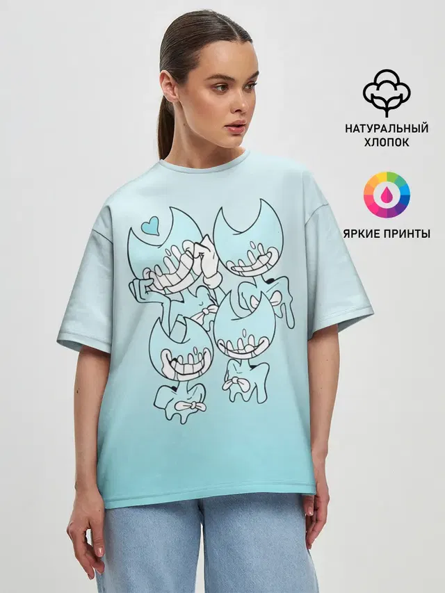 Женская футболка оверсайз