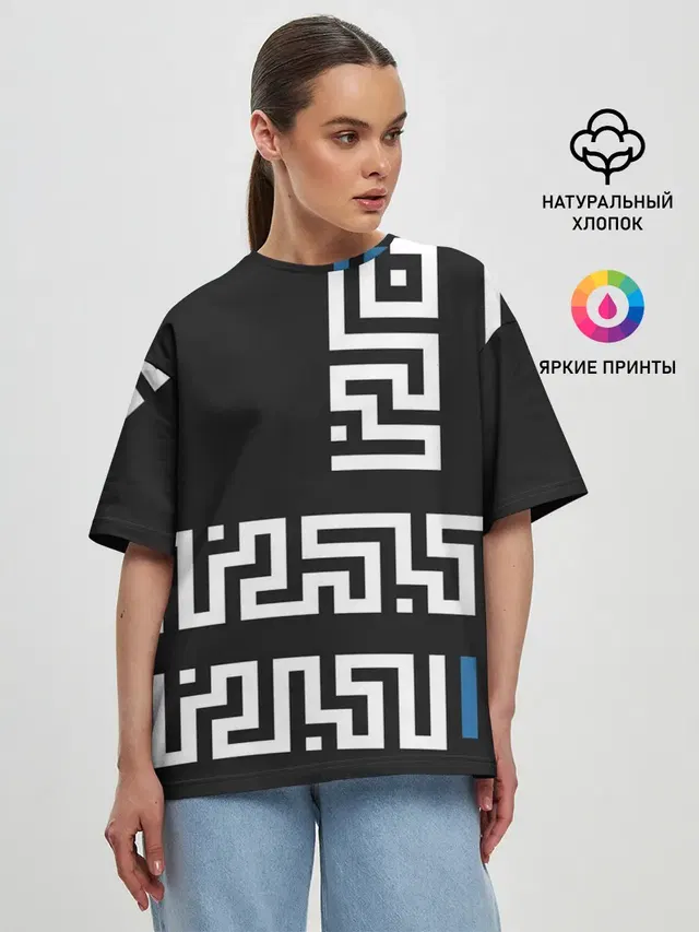 Женская футболка оверсайз