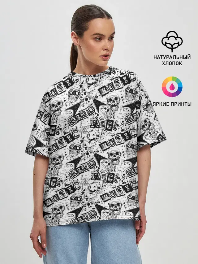 Женская футболка оверсайз