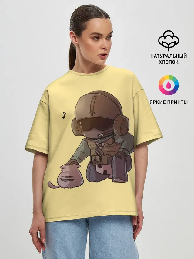 Женская футболка оверсайз