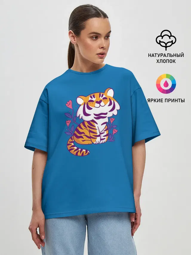 Женская футболка оверсайз