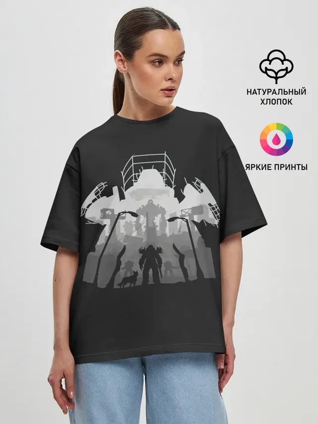 Женская футболка оверсайз