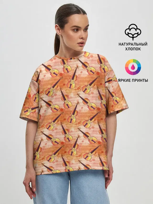 Женская футболка оверсайз